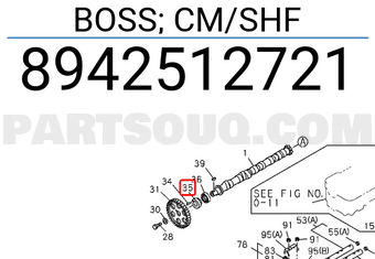 Isuzu 8942512721 BOSS; CM/SHF
