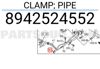 Isuzu 8942524552 CLAMP; PIPE