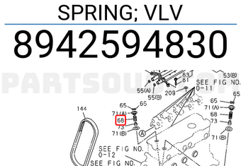 Isuzu 8942594830 SPRING; VLV