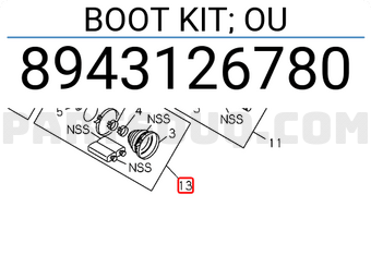 Isuzu 8943126780 BOOT KIT; OU