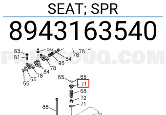 Isuzu 8943163540 SEAT; SPR