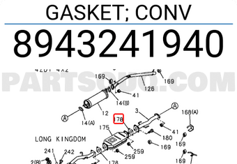 Isuzu 8943241940 GASKET; CONV