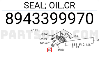 Isuzu 8943399970 SEAL; OIL,CR