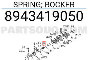 Isuzu 8943419050 SPRING; ROCKER