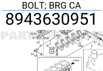 Isuzu 8943630951 BOLT; BRG CA