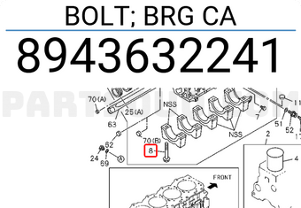 Isuzu 8943632241 BOLT; BRG CA