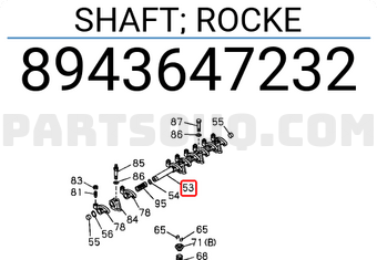 Isuzu 8943647232 SHAFT; ROCKE