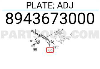 Isuzu 8943673000 PLATE; ADJ