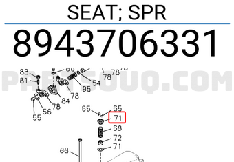 Isuzu 8943706331 SEAT; SPR