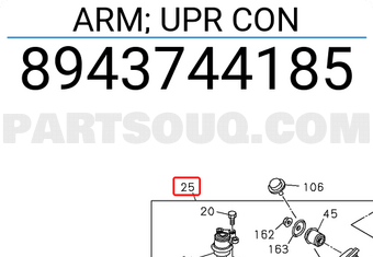Isuzu 8943744185 ARM; UPR CON
