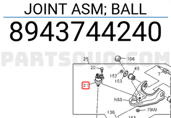 Isuzu 8943744240 JOINT ASM; BALL