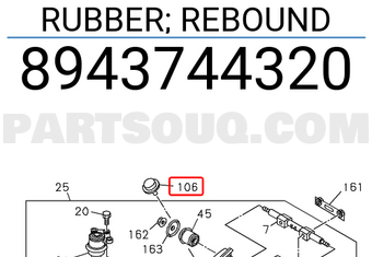 Isuzu 8943744320 RUBBER; REBOUND