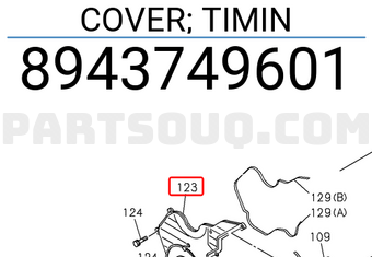 Isuzu 8943749601 COVER; TIMIN