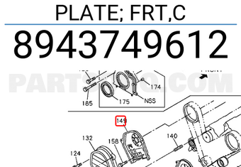Isuzu 8943749612 PLATE; FRT,C
