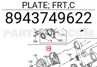 Isuzu 8943749622 PLATE; FRT,C