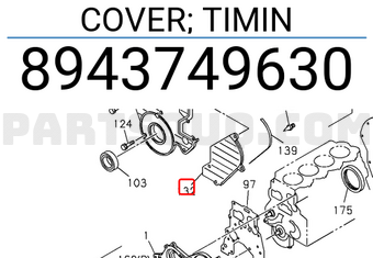 Isuzu 8943749630 COVER; TIMIN