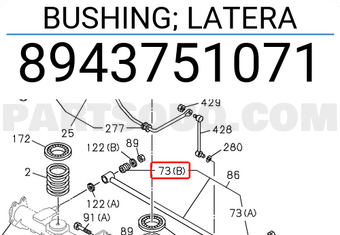 Isuzu 8943751071 BUSHING; LATERA