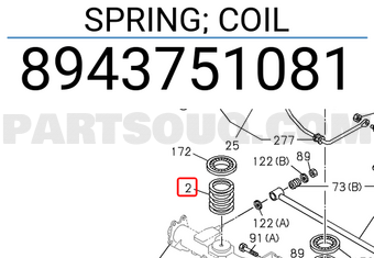 Isuzu 8943751081 SPRING; COIL
