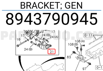 Isuzu 8943790945 BRACKET; GEN