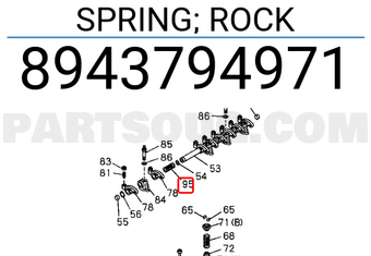 Isuzu 8943794971 SPRING; ROCK