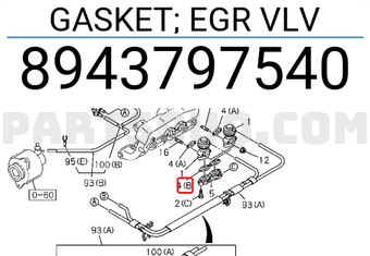 Isuzu 8943797540 GASKET; EGR VLV