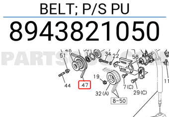 Isuzu 8943821050 BELT; P/S PU