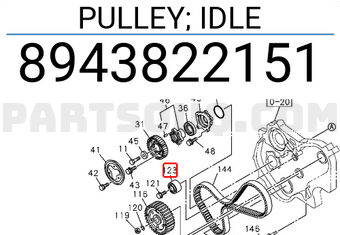Isuzu 8943822151 PULLEY; IDLE