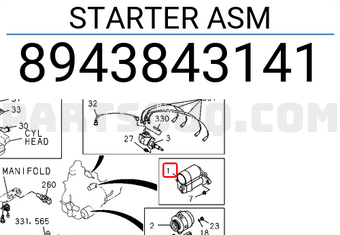 Isuzu 8943843141 STARTER ASM