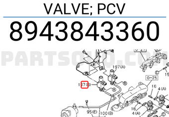 Isuzu 8943843360 VALVE; PCV