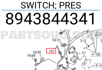 Isuzu 8943844341 SWITCH; PRES