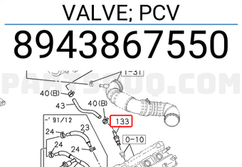 Isuzu 8943867550 VALVE; PCV