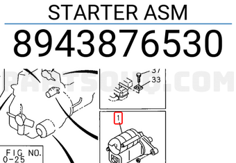 Isuzu 8943876530 STARTER ASM