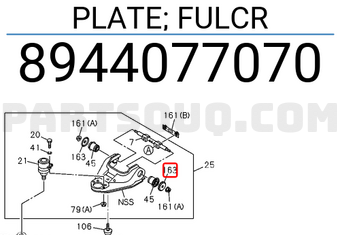 Isuzu 8944077070 PLATE; FULCR