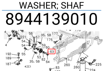 Isuzu 8944139010 WASHER; SHAF