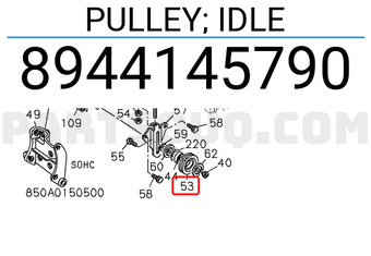 Isuzu 8944145790 PULLEY; IDLE