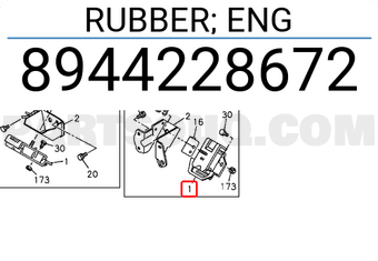 Isuzu 8944228672 RUBBER; ENG