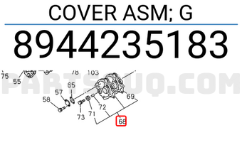Isuzu 8944235183 COVER ASM; G