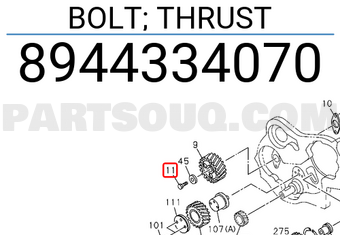 Isuzu 8944334070 BOLT; THRUST
