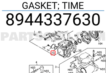 Isuzu 8944337630 GASKET; TIME