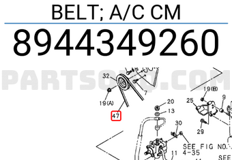 Isuzu 8944349260 BELT; A/C CM