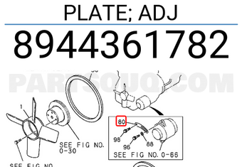 Isuzu 8944361782 PLATE; ADJ