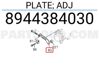 Isuzu 8944384030 PLATE; ADJ