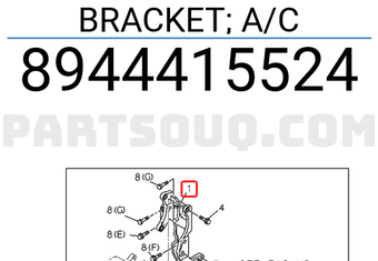 Isuzu 8944415524 BRACKET; A/C
