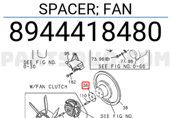 Isuzu 8944418480 SPACER; FAN