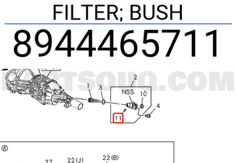 Isuzu 8944465711 FILTER; BUSH