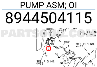 Isuzu 8944504115 PUMP ASM; OI