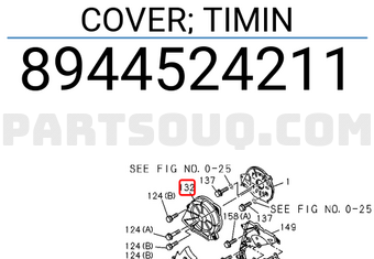 Isuzu 8944524211 COVER; TIMIN