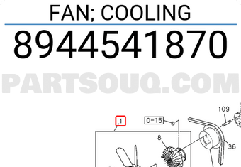 Isuzu 8944541870 FAN; COOLING