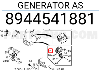 Isuzu 8944541881 GENERATOR AS