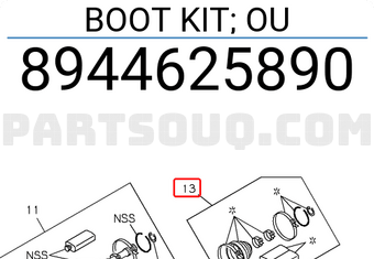 Isuzu 8944625890 BOOT KIT; OU